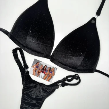 Limited Edition Black Gold posing suit